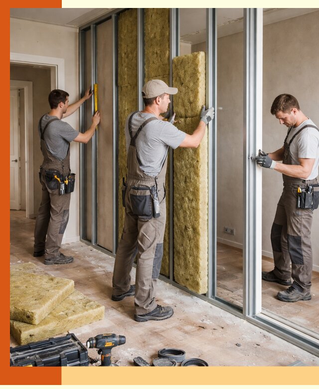 Шумоизоляция межкомнатных перегородок в Нововоронеже эффективно и надёжно