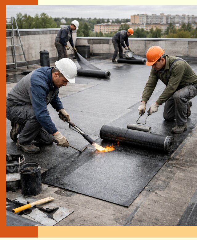 Профессиональная гидроизоляция плоской кровли в Нововоронеже