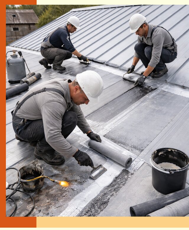 Гидроизоляция металлической кровли с гарантией в Нововоронеже