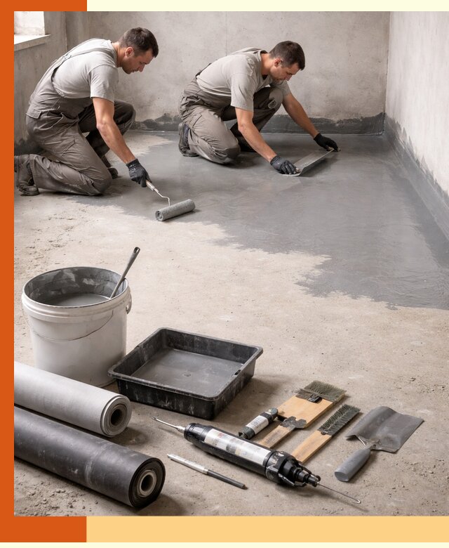 Гидроизоляция пола в Нововоронеже — надежная защита от влаги и протечек