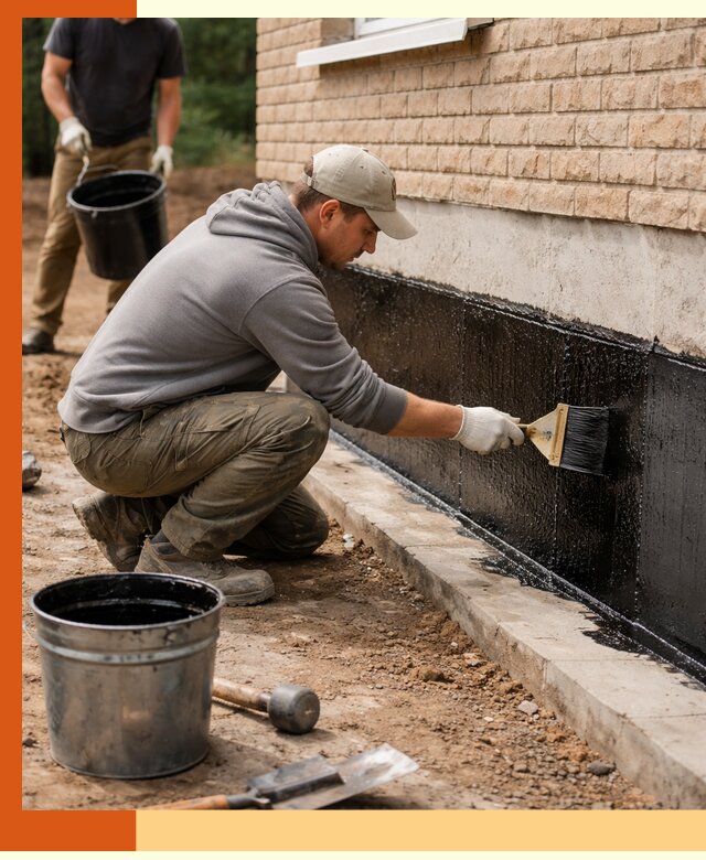 Гидроизоляция цоколя домов и зданий в Нововоронеже эффективными методами