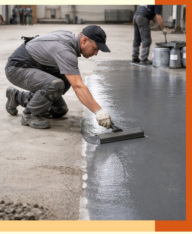 Гидроизоляция промышленного пола в Нововоронеже от 1214 руб./м2 — ТепломастерНвв специалисты под ключ