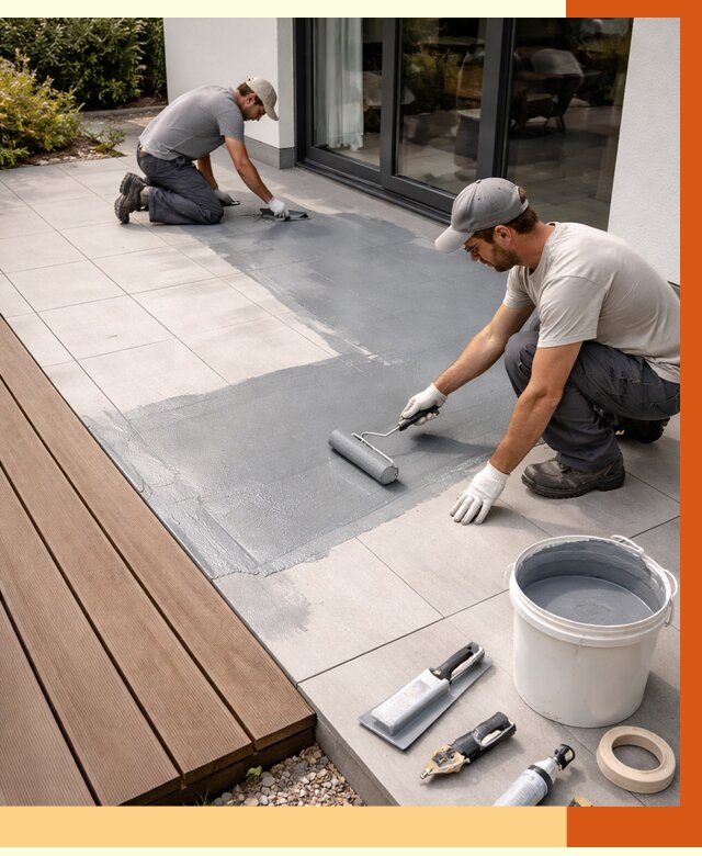 Гидроизоляция террасы в Нововоронеже под ключ от 7590 руб./м² | ТепломастерНвв