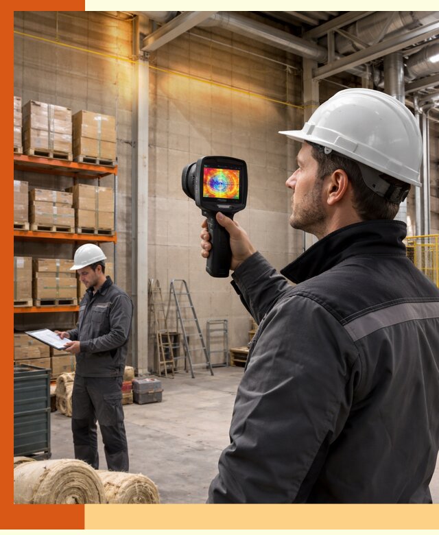 Тепловизионное обследование склада и выявление утечек в Нововоронеже