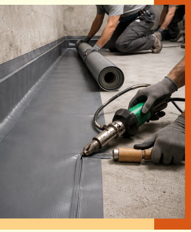 Монтаж гидроизоляционной мембраны в Нововоронеже от 1007 руб/м2 | ТепломастерНвв