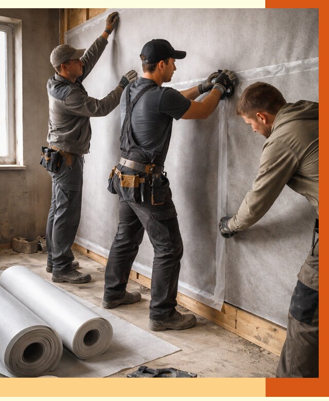 Монтаж ветроизоляции в Нововоронеже от 4554 руб./м2 — профессионально | ТепломастерНвв